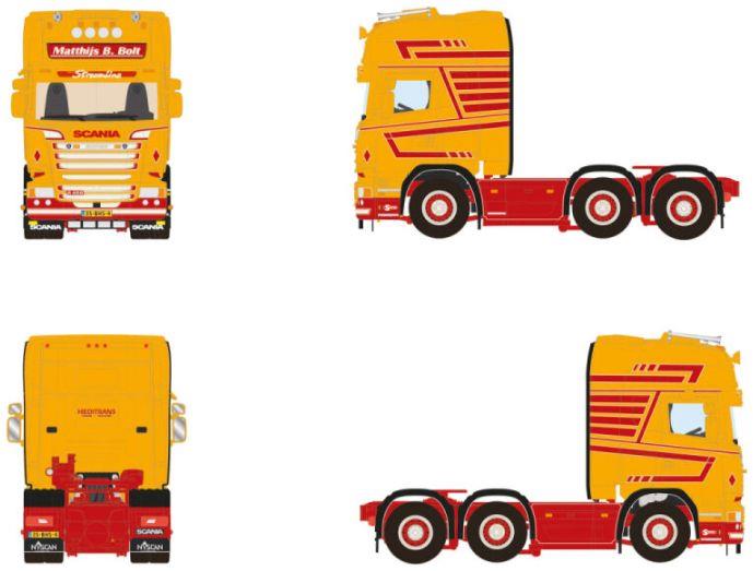 WSI  1:50th Scale Scania Streamline Topline 6x2 Twin Steer Matthijs B. Bolt