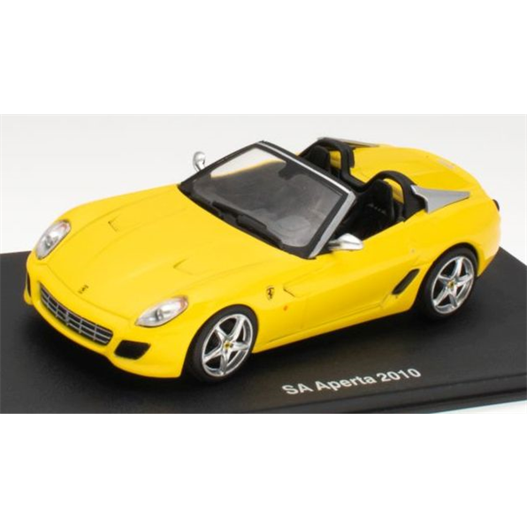Atlas Editions 1:43 Scale Ferrari SA Aperta 2010 - Yellow Ferrari Collection - cases