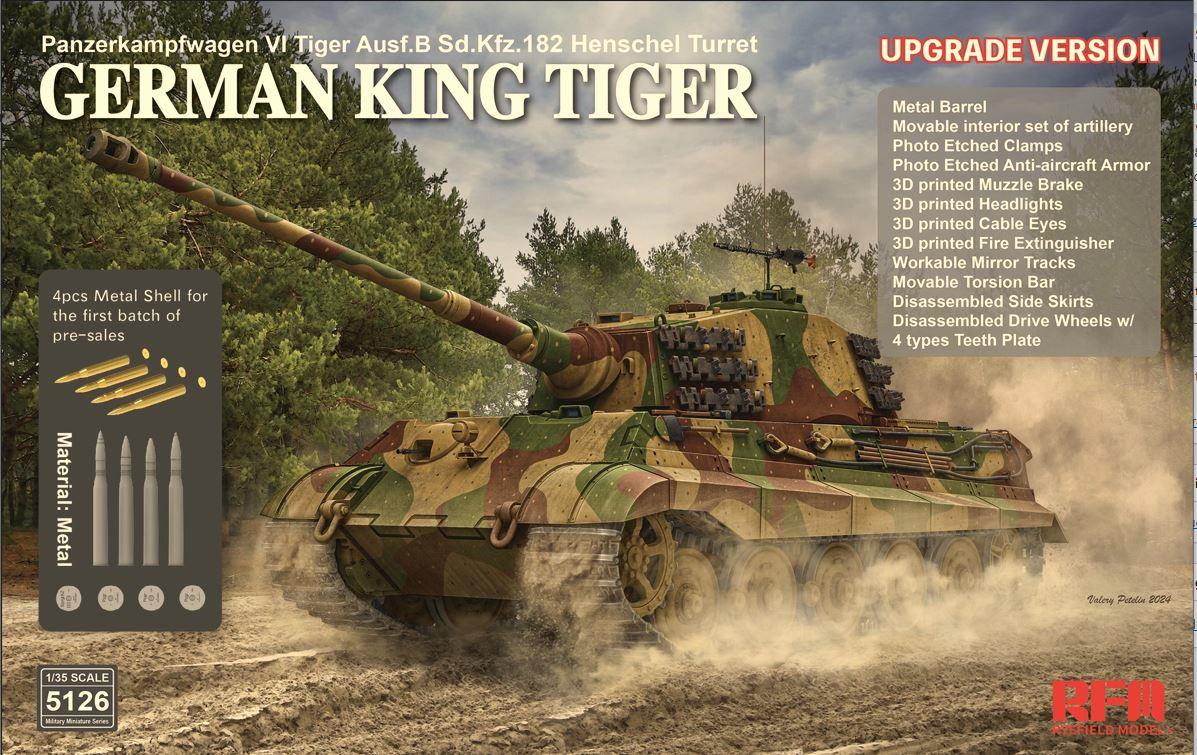 Rye Field 5126 1/35 Scale SdKfz 182 Tiger Ausf B King Tiger Henschel Turret Upgrade Version