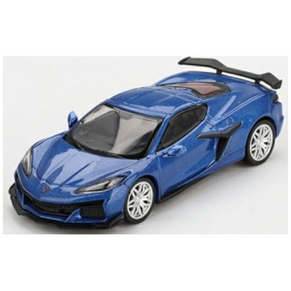Truescale 1:64 Scale Chevrolet Corvette Z06 2023 Elkhart Lake Blue Metallic (RHD)