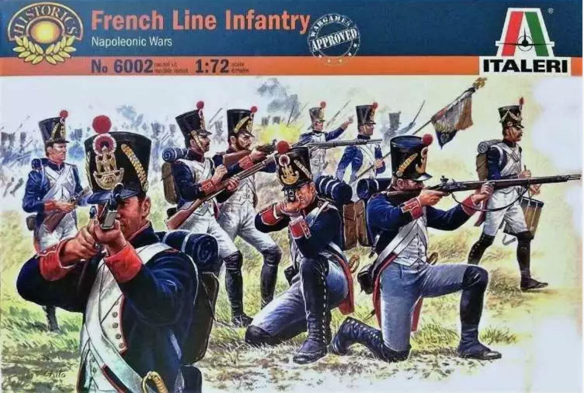 Italeri 6002 1/72 Scale French Line Infantry Napoleonic Wars with 50 Soldiers