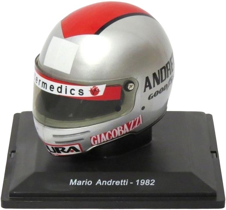 Atlas Editions 1:5th Scale Mario Andretti 1982 Ferrari F1 Helmet Collection
