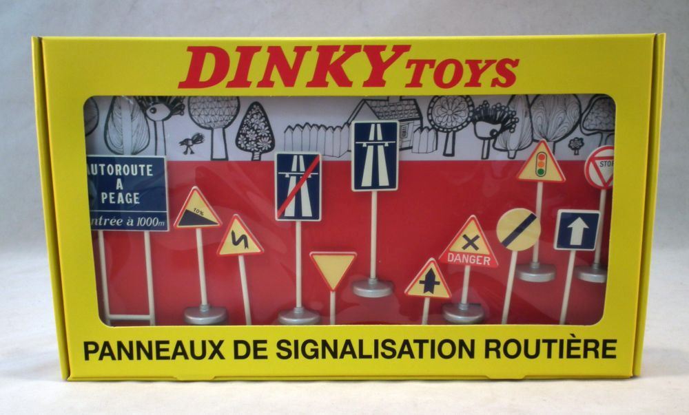 Atlas Editions   12pc Set - Road Signs (593) Atlas reproduced 'Dinky'