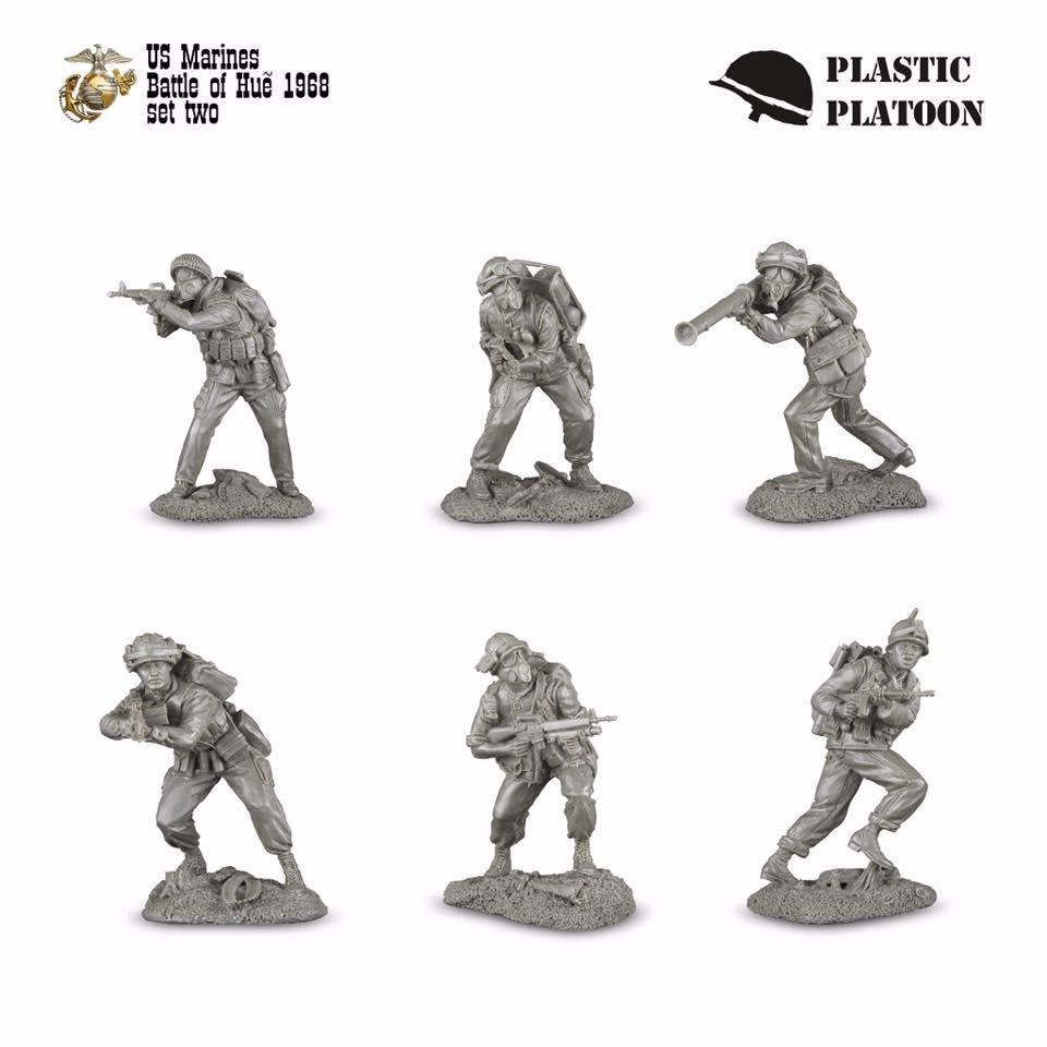 PLASTIC PLATOON 1/32 Scale  USMC SET 2 PPR009