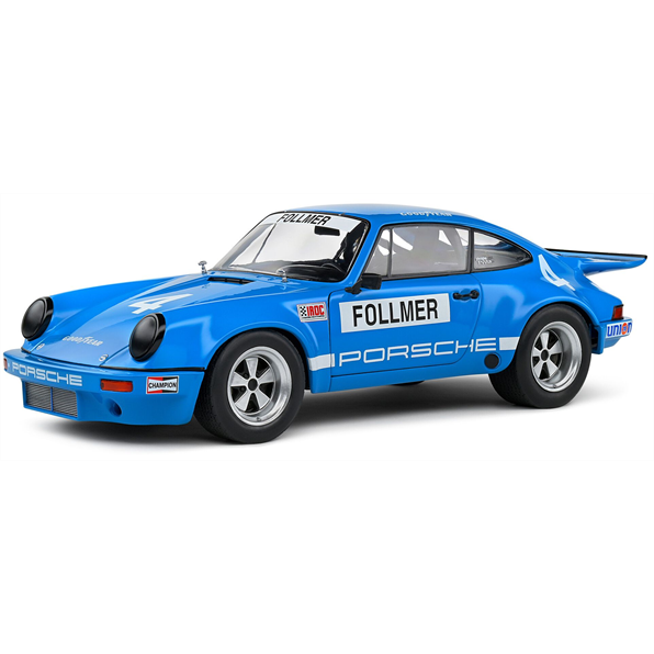 Solido 1:18 Scale Porsche 911 Iroc Blue #4 Follmer Iroc Riverside 1974