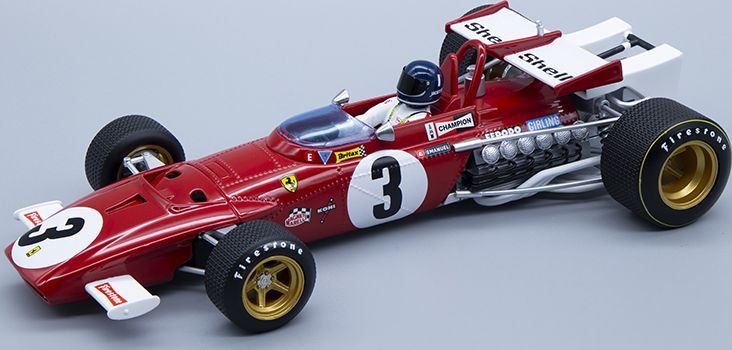 Tecnomodels 1:18 Scale Ferrari 312B 1970 Winner GP Mexico #3 Jacky Ickx w/Driver Figure