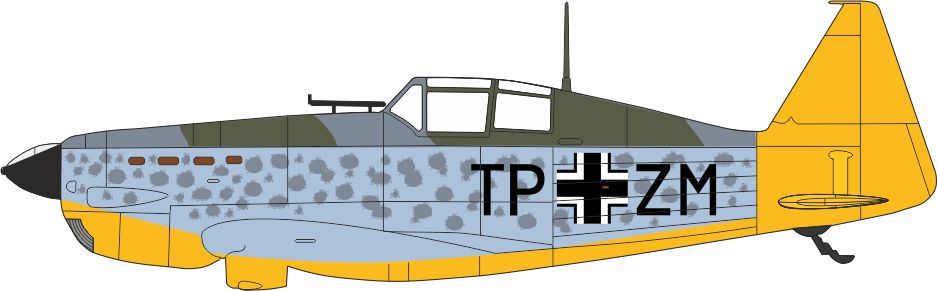 Oxford Diecast 1:72 Scale Morane Saulnier 406 KG200 - No Swastika OssunTarbes France 1943