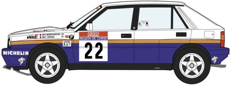 Hasegawa 1:24 Scale Lancia Delta HF integrale 16v '1990 Tour De Corse Rally'