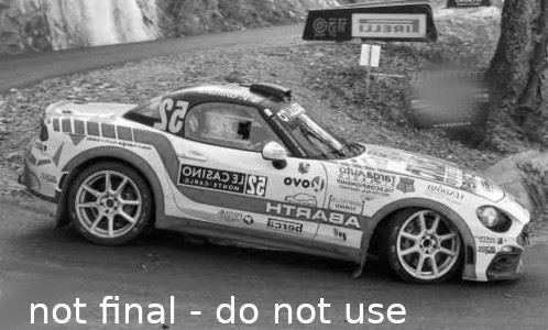 IXO 1:43 Scale Fiat Abarth 124 RGT #52 WRC Monte Carlo 2022 R.Gobbin/F.Grimaldi