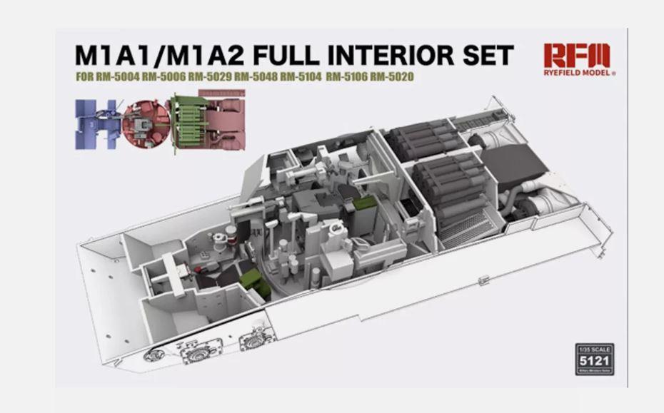 Rye Field Models 5121 1/35 Scale M1A1/M1A2 Full Interior Set Model Kit