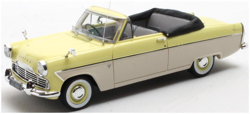 Matrix  1:43rd Scale Ford Zodiac MKII 206E Convertible Yellow White 1958-1962