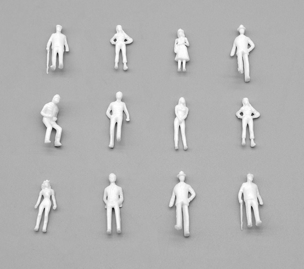 GM Model Supplies 1:76 Scale Model Railway Plain White Figures