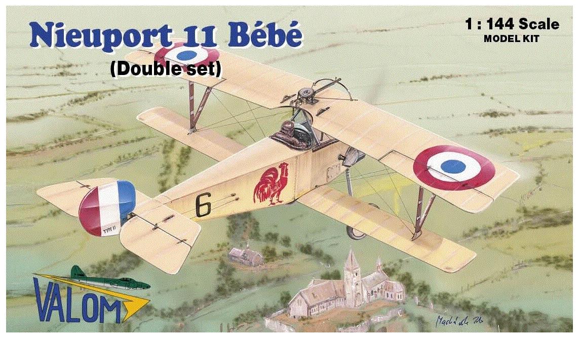 Valom Model Kit 14413 1/144 Scaleth Scale Nieuport 11 Bébé (double set)