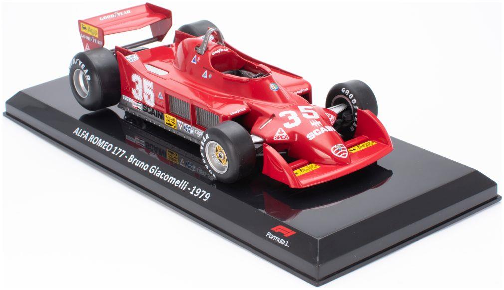 Atlas Editions 1:24 Scale Alfa Romeo 177 - Bruno Giacomelli - 1979 Cased - 1:24th Scale F1 Collection
