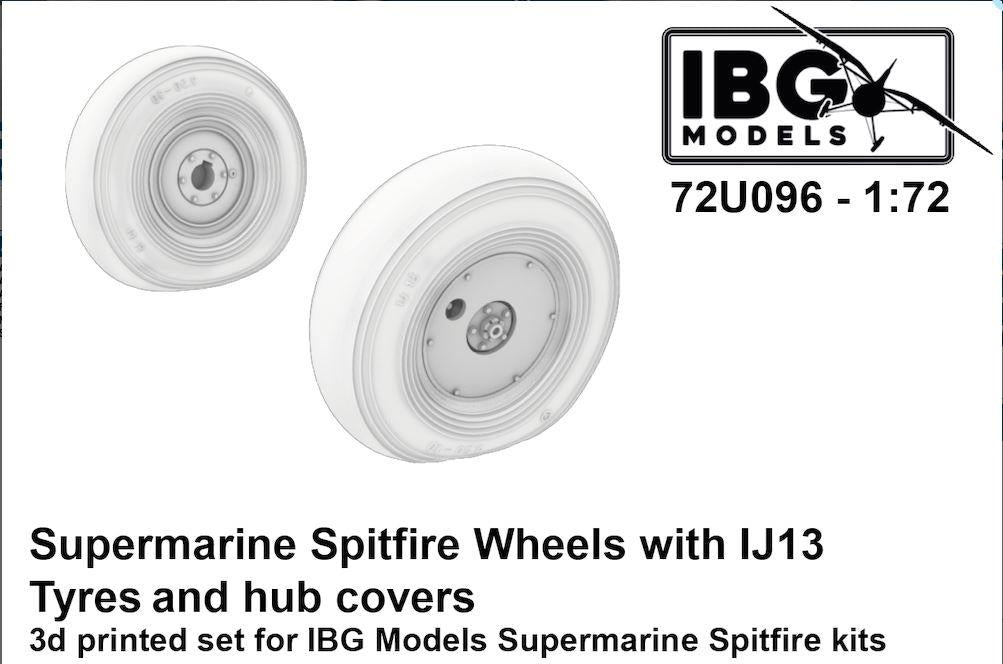 IBG 72U096 1/72 Scale Supermarine Spitfire Wheels with IJ13 Tyres and Hub Covers