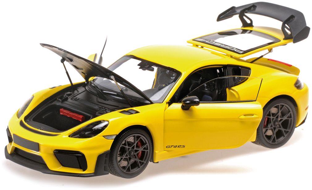 Minichamps 1:18 Scale Porsche Cayman Gt4 Rs 2024 -Yellow W/ Weissach Package