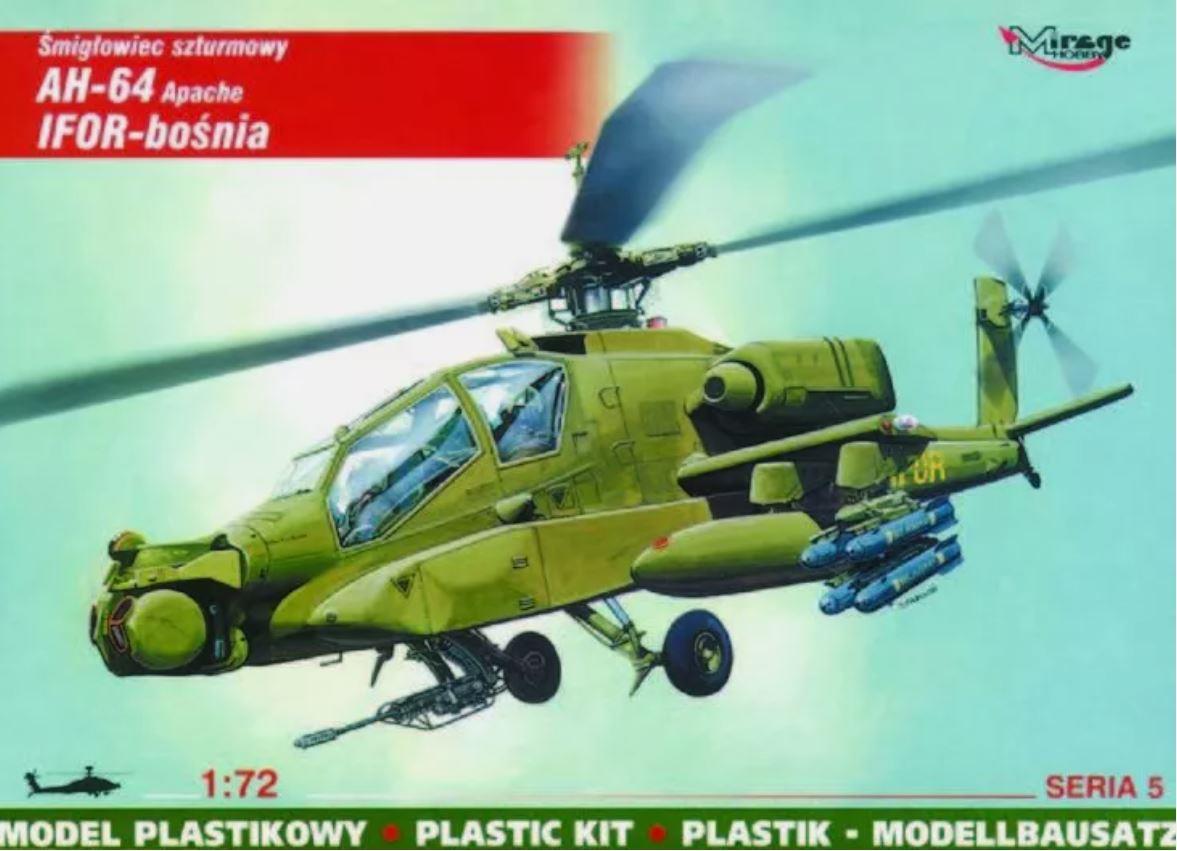Mirage Hobby 72052 1/72 Scale McDonnell Douglas AH-64 Apache IFOR Bosnia