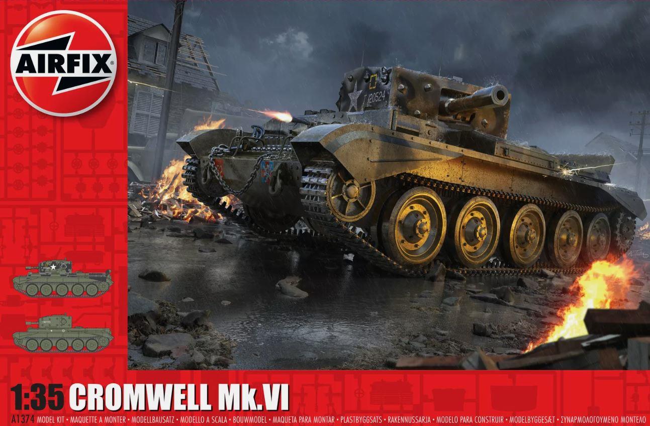 Airfix A1374 1/35 Scale Cruiser Mk.VIII A27M Cromwell Mk.VI Tank Plastic Kit Overlord