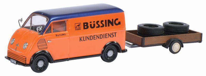 Schuco 1:43 Scale DKW Van & Trailer - Bussing