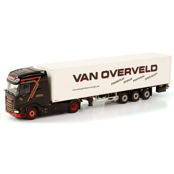 WSi 1:50 Scale DAF XG+ 4x2 Box Trailer 3 Axle 'Van Overveld'