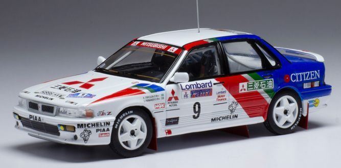 IXO 1:43 Scale Mitsubishi Galant VR-4 #9 Mitsubishi Ralliart RAC Rally 1990 K.Eriksson