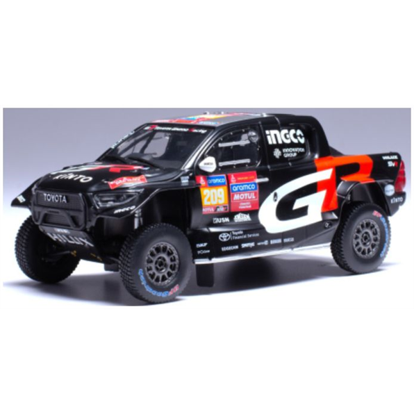 IXO 1:43 Scale Toyota GR DKR Hilux Evo T1U 2024 #209 Rally Dakar G. de Villiers/D.Murphy