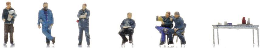 Artitec 1:160 Scale Steelworkers (6x) Ready-Made Figures