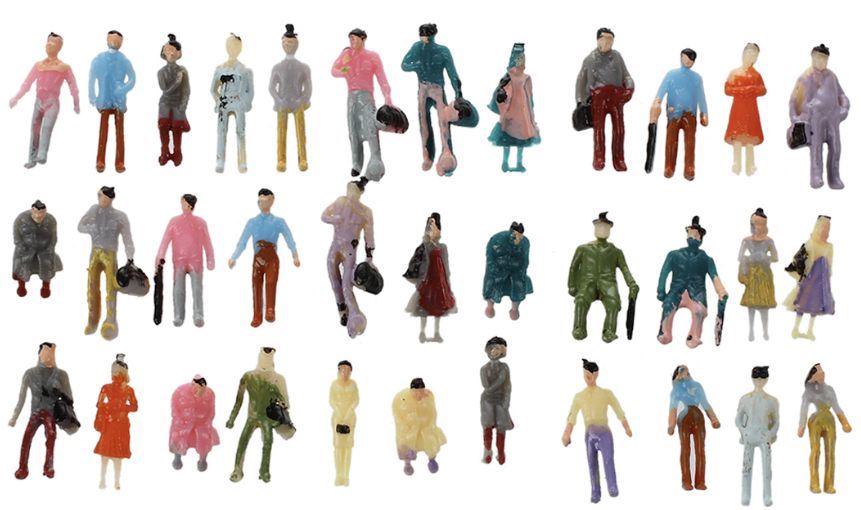 GM Model Supplies 1:100 Scale Architecture Mixed Painted Figures