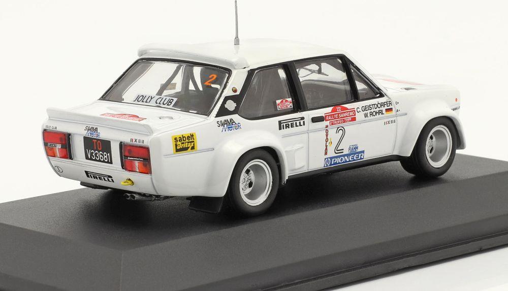 IXO/CMR 1:43 Scale Fiat 131 Abarth #2 Sieger Rallye SanRemo 1980 Rohrl/Geistdorfer