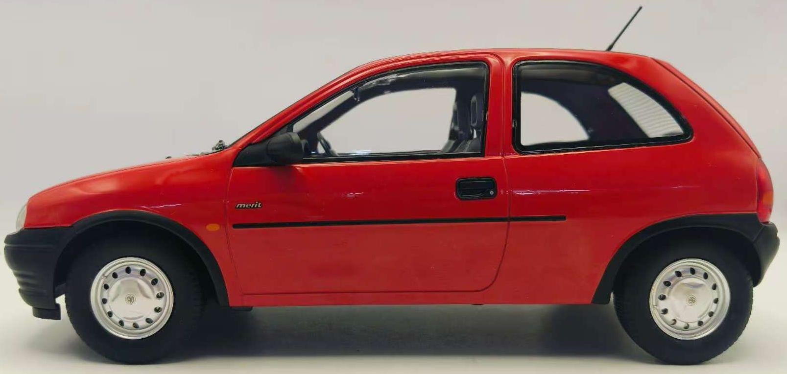 Model Car Group 1:18th Scale Vauxhall Corsa Merit Red RHD UK Exclusive