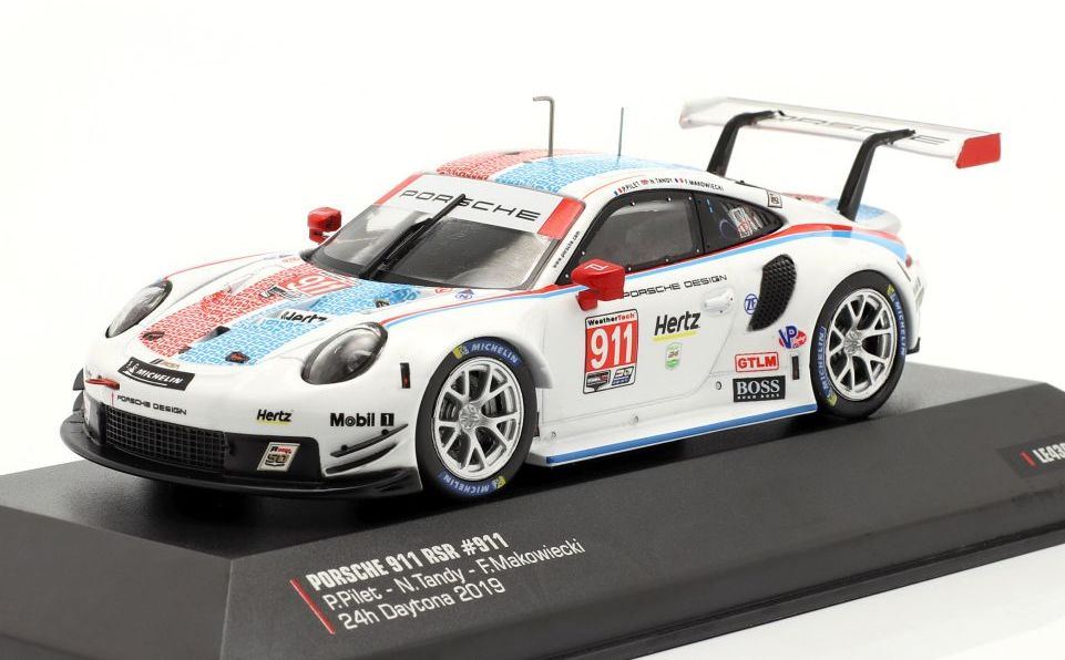IXO 1:43 Scale Porsche 911 RSR #911 24h Daytona 2019 Porsche GT Team Makowiecki/Pilet/Tandy