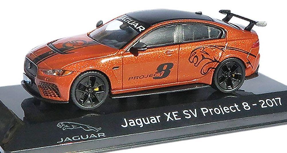 Atlas Editions 1:43 Scale Jaguar XE SV Project 8 2017 Cased - Supercar Collection