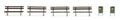 Artitec H0 Scale Park Benches Set A (4 Pcs) 1:87 Ready-Made, Painted
