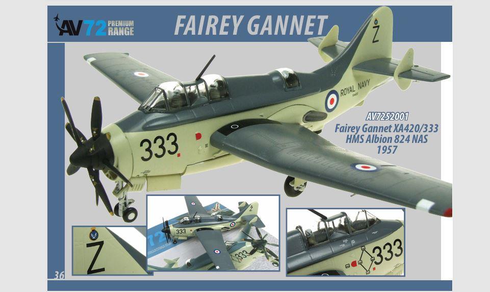 AVIATION 72 AV7252001 1/72 Scale FAIREY GAN 824 NAS HMS ALBION 1957