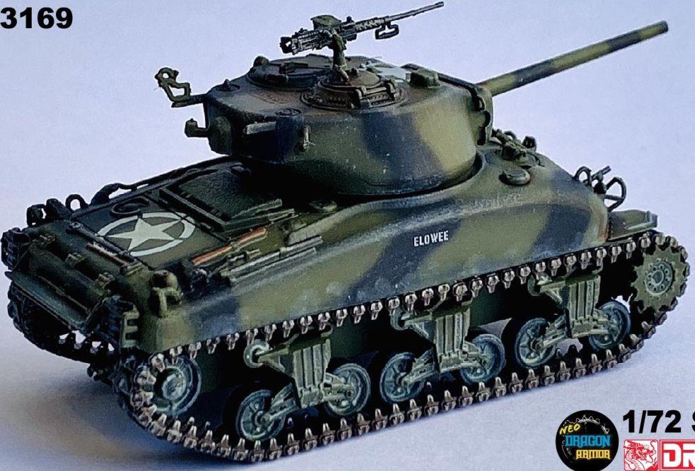 Dragon 1:72 Scale M4A1 (76)W VVSS Sherman France 1944