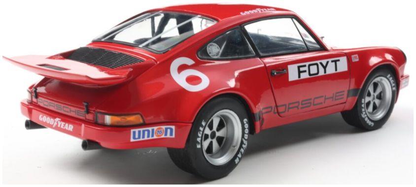 Solido  1:18th Scale Porsche 911 IROC Red #6 Foyt IROC Daytona 1974