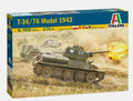 Italeri 7078 1/72 Scale Soviet T-34/76 Mod 43 Tank Scale Kit SOVIET STORM