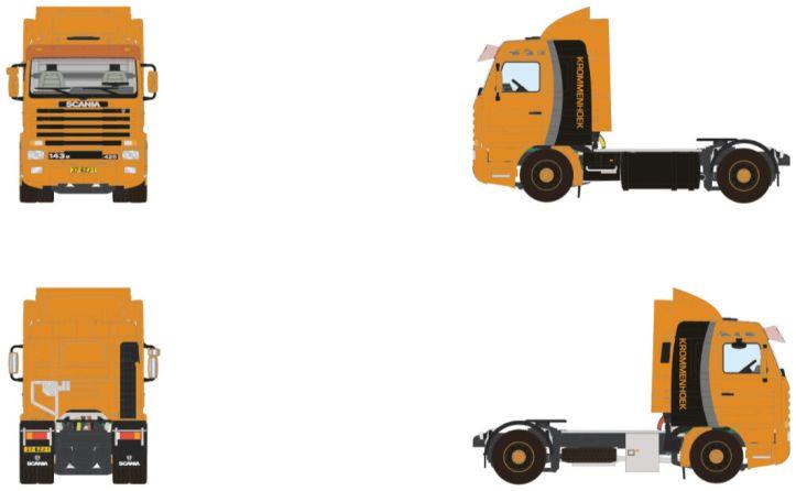 WSi 1:50th Scale Scania3 Series Streamline 4x2 Krommenhoek BV