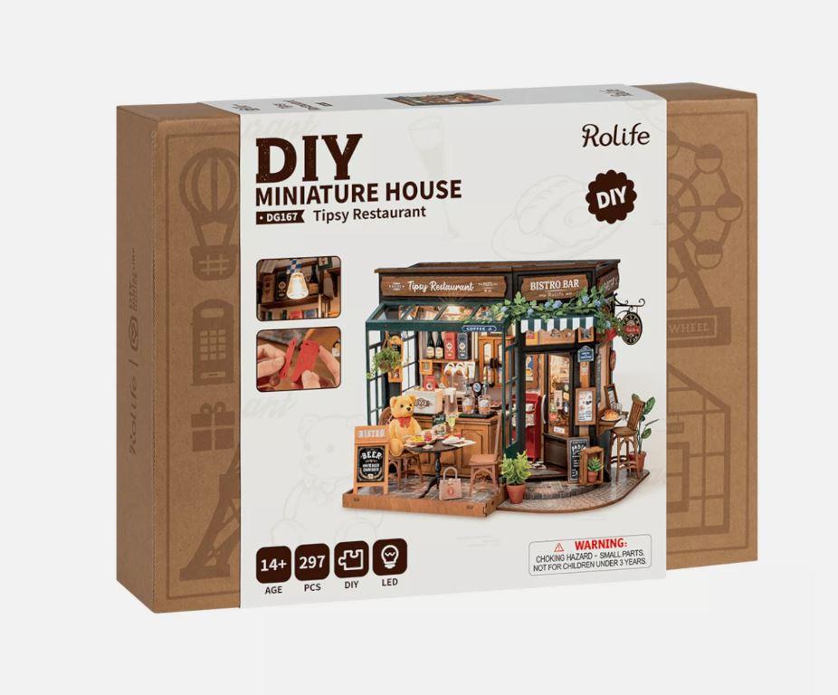 Rolife Tipsy Restaurant DIY Miniature House DG167 3D house