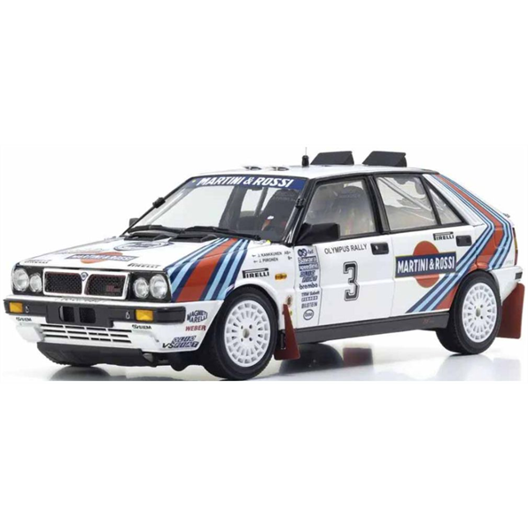 Kyosho 1:18th Scale Lancia Delta HF 4WD Olympus Rally 1987 Martini Rossi #3