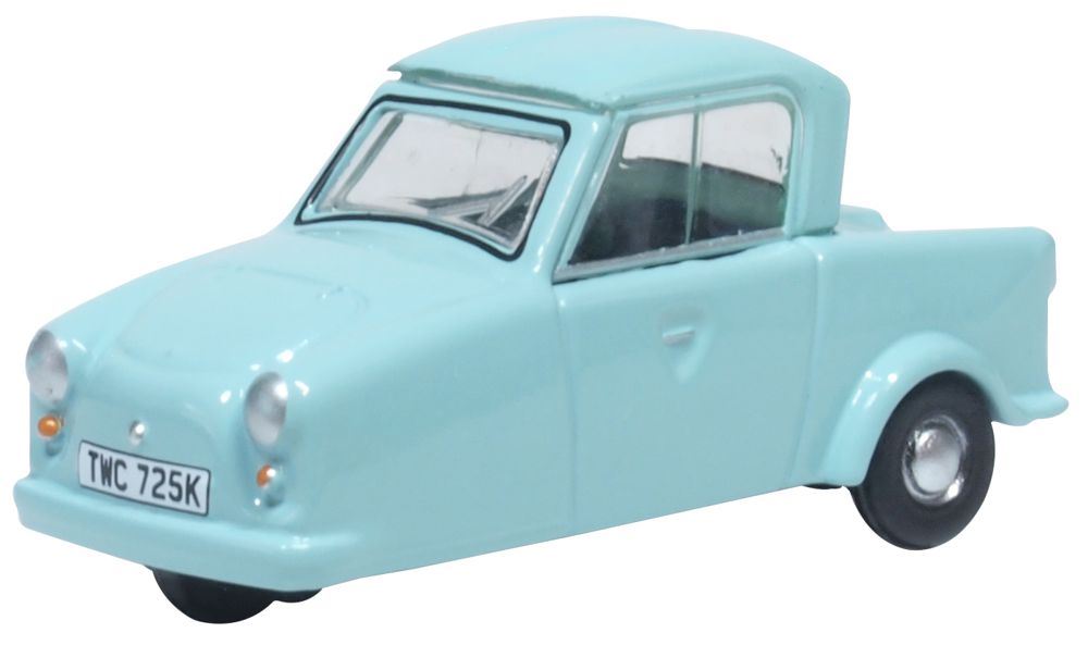 Oxford Diecast 1:76 Scale AC Invacar Turquoise - Pale Blue (Hubnut)