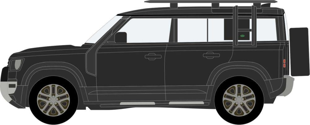 Oxford Diecast 1:76 Scale New Defender 110 Explorer Santorini Black