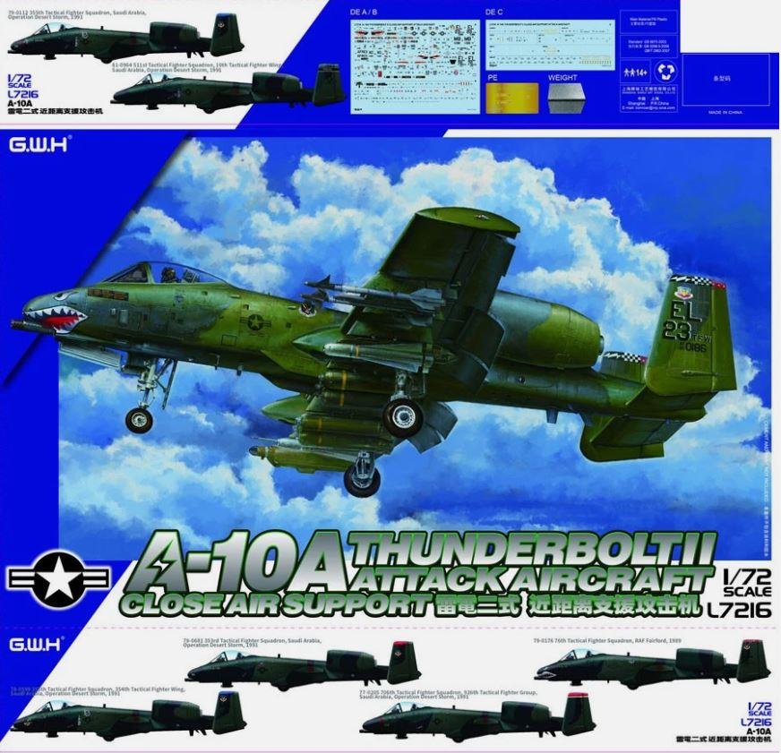 Great Wall Hobby L7216 1/72 Scale USAF Fairchild Republic A-10A Thunderbolt II