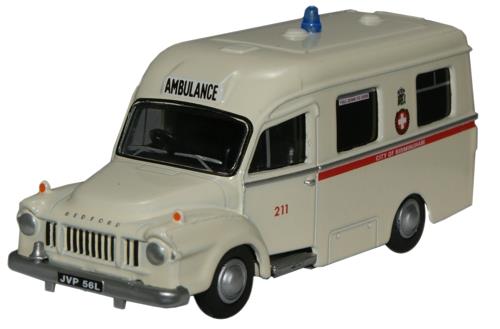Oxford Diecast 1:76 Scale Bedford J1 Lomas Ambulance Birmingham