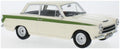 Model Car Group 1:18 Scale Ford Lotus Cortina MK I White/Green 1963 (RHD)