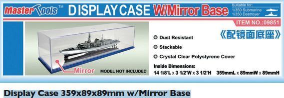 Trumpeter   Display Case 359x89x89mm w/Mirror Base