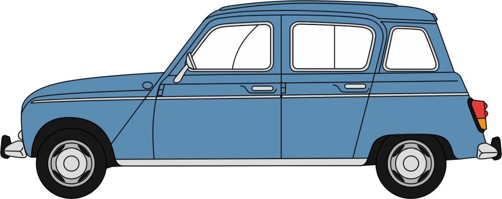 Oxford Diecast 1:76 Scale Renault 4 Blue