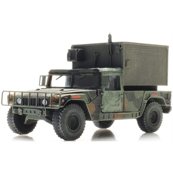 Artitec 1:87 Scale Humvee Camo Shelter TK-HQ Unit (US) Ready-Made, Painted