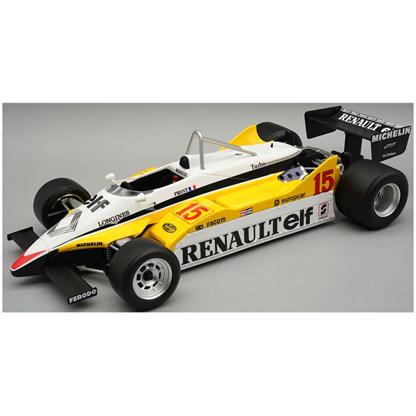 Tecnomodels 1:18 Scale Renault RE30B 1982 Winner South Africa GP #15 Alain Prost w/Showcase