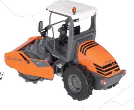NZG 1:50 Scale Hamm H7i-ROPS Compactor w/Pad Foot